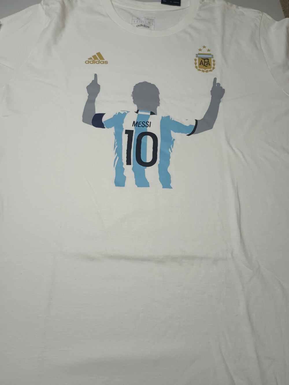 Adidas Lionel Messi Argentina World Cup T Shirt Goal Scorer Team 3 Star XL